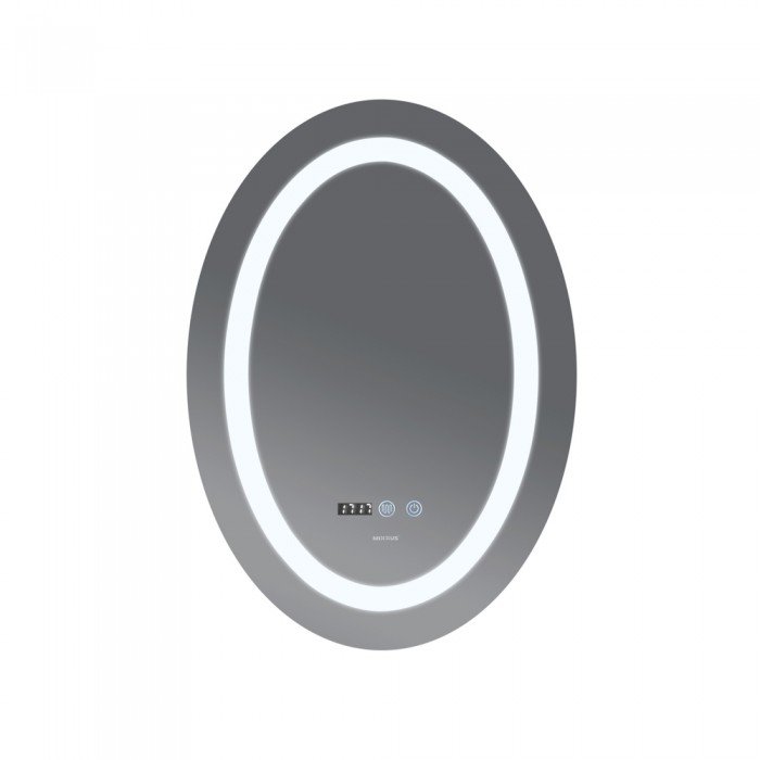 Зеркало Mixxus PLAIN MV02-60x80 с Led Touch, Anti-fog, димером, регулятором яркости, часами (MI6933