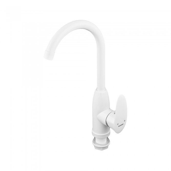 Смеситель для кухни Plamix Cezar-011-B SET White (с подводкой) (PM0667) Смеситель для кухни Plamix Cezar-011-B SET White (с подводкой) (PM0667)