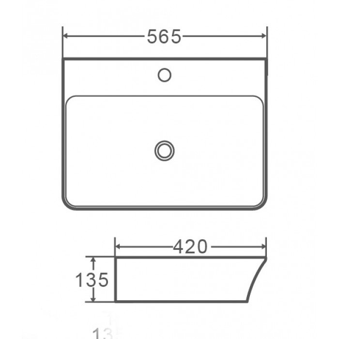 Умывальник накладной керамический Mixxus Premium Bevel-0202 с переливом 560x415x125mm (MP6481) Умывальник накладной керамический Mixxus Premium Bevel-0202 с переливом 560x415x125mm (MP6481)