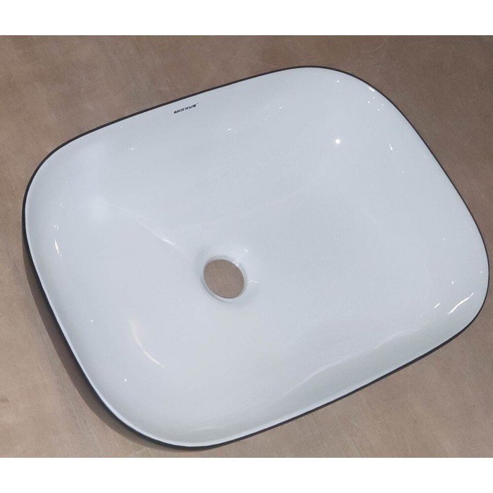 Раковина накладна Mixxus Premium DIVERSE-0112 WHITE-BLACK 455х325х135mm (MP6542)