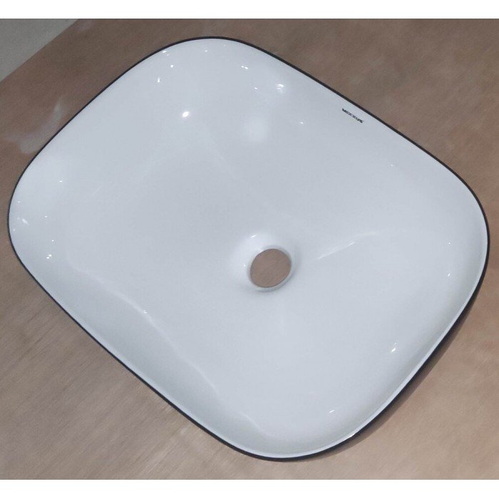 Раковина накладна Mixxus Premium DIVERSE-0112 WHITE-BLACK 455х325х135mm (MP6542)