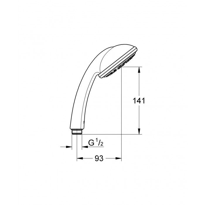 Ручний душ, 3 режими струменя Grohe New Tempesta Classic (28419002)