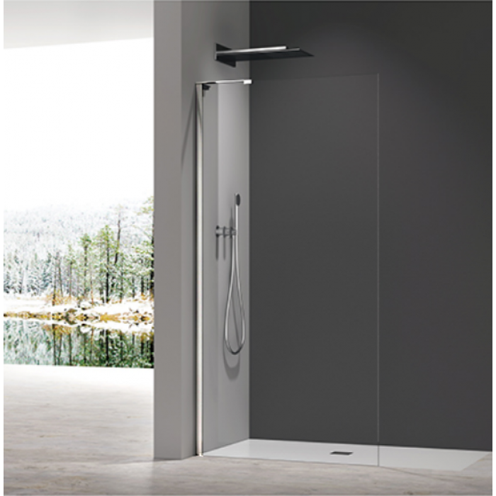 Душова перегородка Koer SR SP02-100x200-TR-01 Walk-In прозоре скло Easy Clean 8мм, хром (KR53