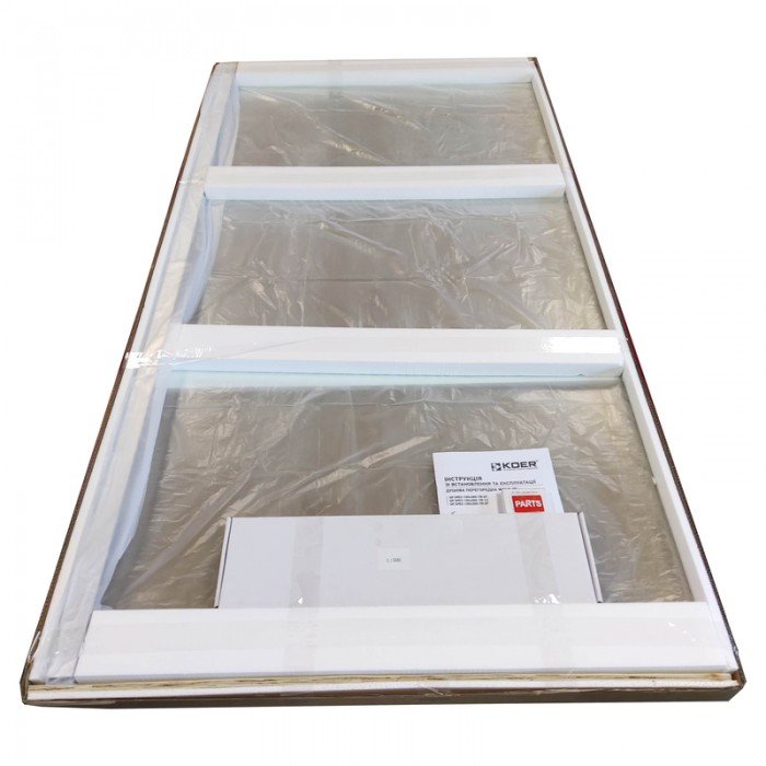 Душова перегородка Koer SR SP02-100x200-TR-01 Walk-In прозоре скло Easy Clean 8мм, хром (KR53