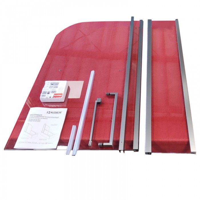 Шторки стеклянные на ванну Koer SR BS04-95x140-TR-07 прозрачное стекло 6мм, графит (KR5404) Шторки стеклянные на ванну Koer SR BS04-95x140-TR-07 прозрачное стекло 6мм, графит (KR5404)