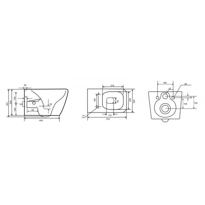 Унитаз-биде подвесной Mixxus Premium QUADRO-1301-R 510x350x345mm система смыва RIMLESS (MP6658) Унитаз-биде подвесной Mixxus Premium QUADRO-1301-R 510x350x345mm система смыва RIMLESS (MP6658)