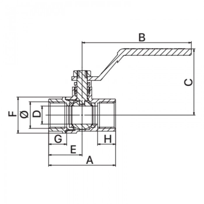 Кран шаровый 1 1/2" ГГР Europroduct EP.220 (EP2941)