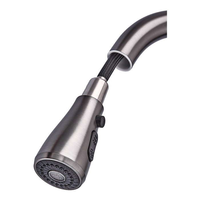 Смеситель для кухни с выдвижной лейкой Zerix PUL-014 Graphite из нерж. ст. SUS304 (цвет графит) (ZX Смеситель для кухни с выдвижной лейкой Zerix PUL-014 Graphite из нерж. ст. SUS304 (цвет графит) (ZX