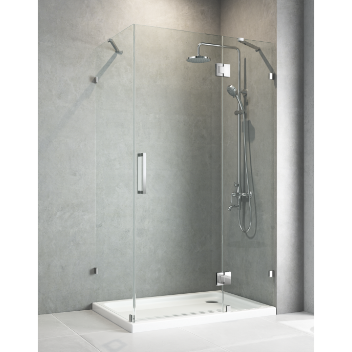 Боковая стенка для кабины Koer SR SW04-80x200-TR-01 прозрачное стекло Easy Clean 10мм, хром (KR5389