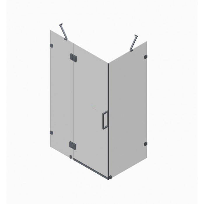 Боковая стенка для кабины Koer SR SW04-80x200-TR-01 прозрачное стекло Easy Clean 10мм, хром (KR5389