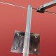 Боковая стенка для кабины Koer SR SW04-80x200-TR-01 прозрачное стекло Easy Clean 10мм, хром (KR5389