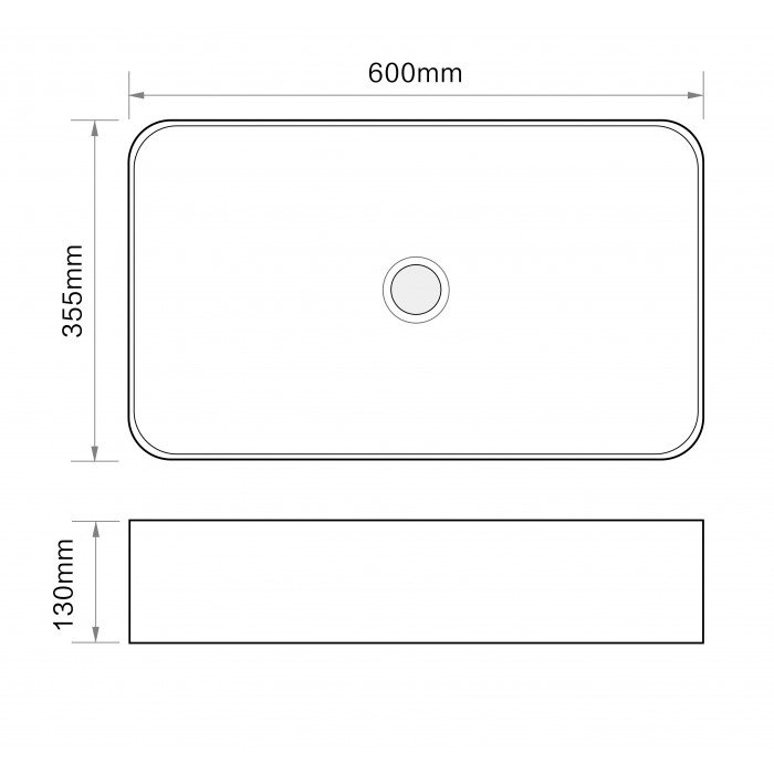Раковина накладна Mixxus Premium QUADRO-0106 600х355х130mm (MP6523) Раковина накладна Mixxus Premium QUADRO-0106 600х355х130mm (MP6523)