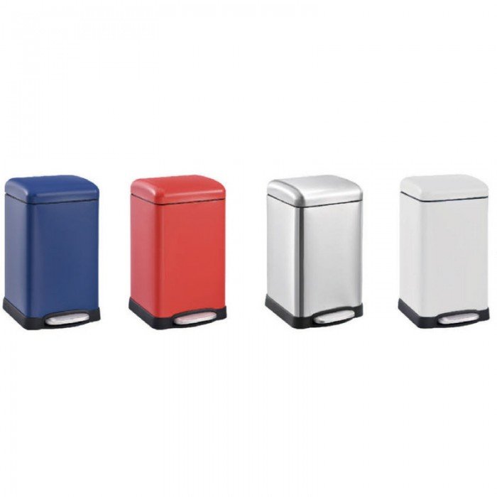 Відро для сміття з плавним закриттям квадратне Mixxus Style-TC0106 SS Color 6л колір нержавіюча сталь (MI70 Відро для сміття з плавним закриттям квадратне Mixxus Style-TC0106 SS Color 6л колір нержавіюча сталь (MI70