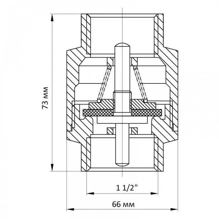Клапан обратный 1-1/2" (Koer KR.171) (KR0142)