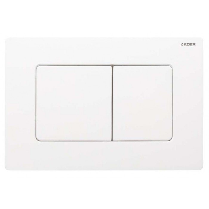 Панель смыва KOER KT-0602-03 пластиковая, кнопка квадратная (KR5180)