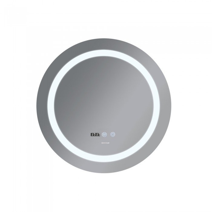 Зеркало Mixxus PLAIN MC02-80 с Led Touch, Anti-fog, димером, регулятором яркости, часами (MI6931)