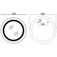 Зеркало Mixxus PLAIN MC02-80 с Led Touch, Anti-fog, димером, регулятором яркости, часами (MI6931)