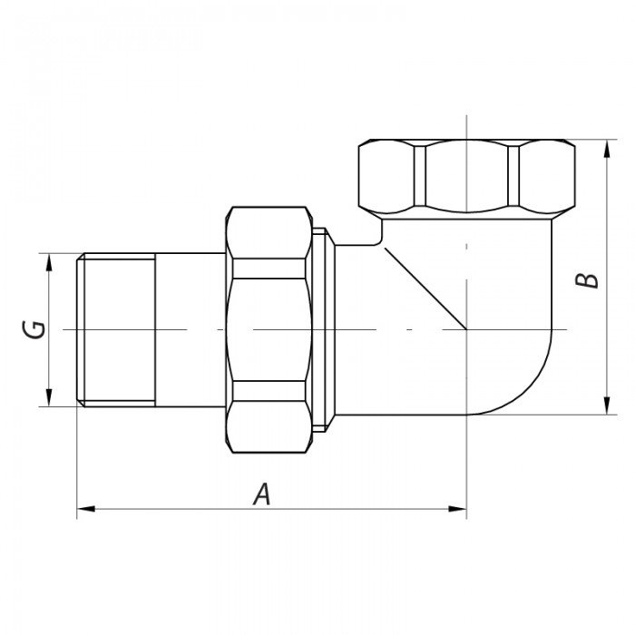 Сгон американка 3/4" угловой Koer KR.342 (KR0143)