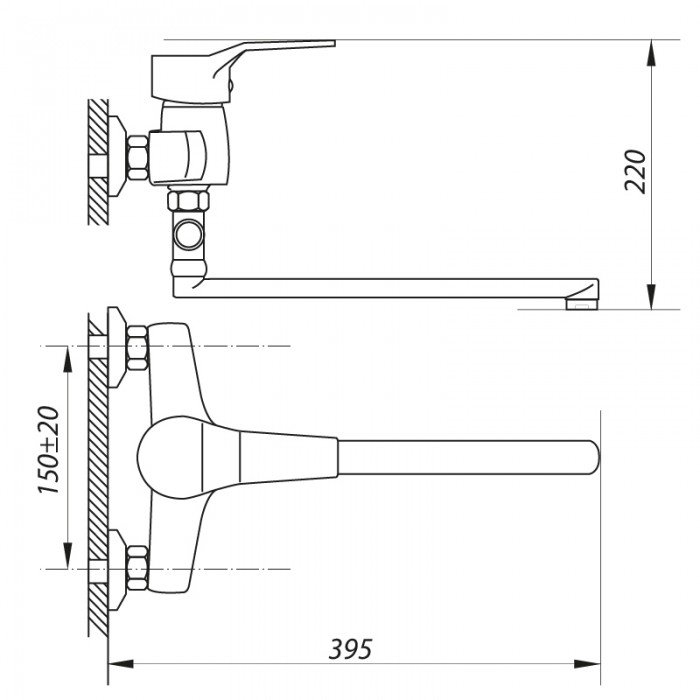 Змішувач для ванни ZERIX EDN 283 (ZX0033) Змішувач для ванни ZERIX EDN 283 (ZX0033)