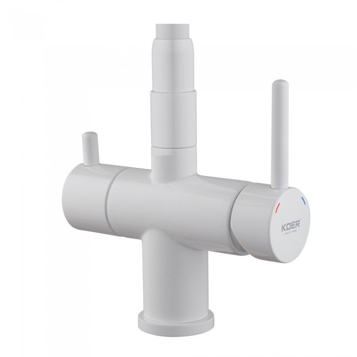 Кухонний змішувач з силік. виливом і вих. для питної води KOER KB-72006-03 (KR3381)