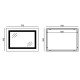Зеркало Mixxus WARM MR02-70x50-CASE с Led Touch, Anti-fog, димером, регулятором яркости, часами (MI