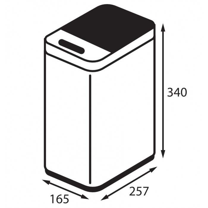 Відро для сміття сенсорне прямокутне Koer TC-020408-08 8 л колір білий (KR5589) Відро для сміття сенсорне прямокутне Koer TC-020408-08 8 л колір білий (KR5589)