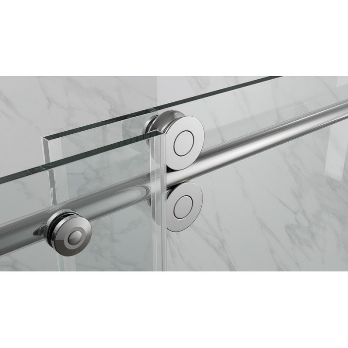 Двері в нішу Koer SR SD06-140x220-TR-01 прозоре скло Easy Clean 8мм, хром (KR5368)