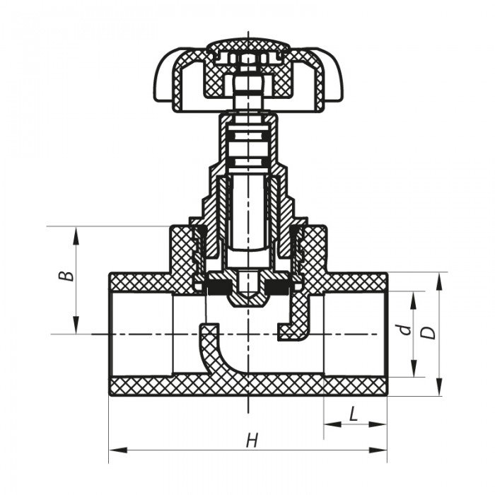 Кран вентильный 50 Koer PPR K0187.PRO (KP0241) Кран вентильный 50 Koer PPR K0187.PRO (KP0241)