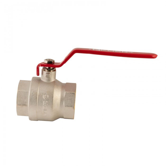 Кран шаровый Koer KR.214 - 2-1/2" FF ГГР (ручка "рычаг" красная) (KR4950)