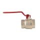 Кран шаровый Koer KR.214 - 2-1/2" FF ГГР (ручка "рычаг" красная) (KR4950)