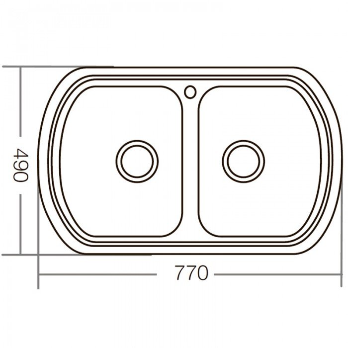 Мойка кухонная Zerix Z7749-08-180E (Satin) (ZM0565)