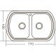 Мойка кухонная Zerix Z7749-08-180E (Satin) (ZM0565)