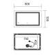 Зеркало Mixxus Premium QUADRO MR20-50x80-Reverse с Led Touch, Anti-fog, димером, регулятором яркост