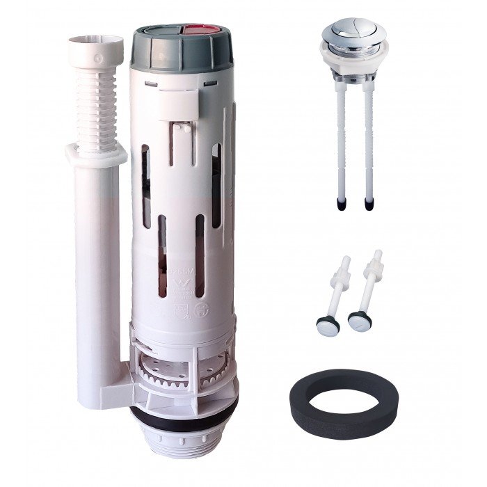 Комплект арматуры Koer KT-0303-1/2" спускная и наполнительная с боковым подключением, 1/2" (KR5340)