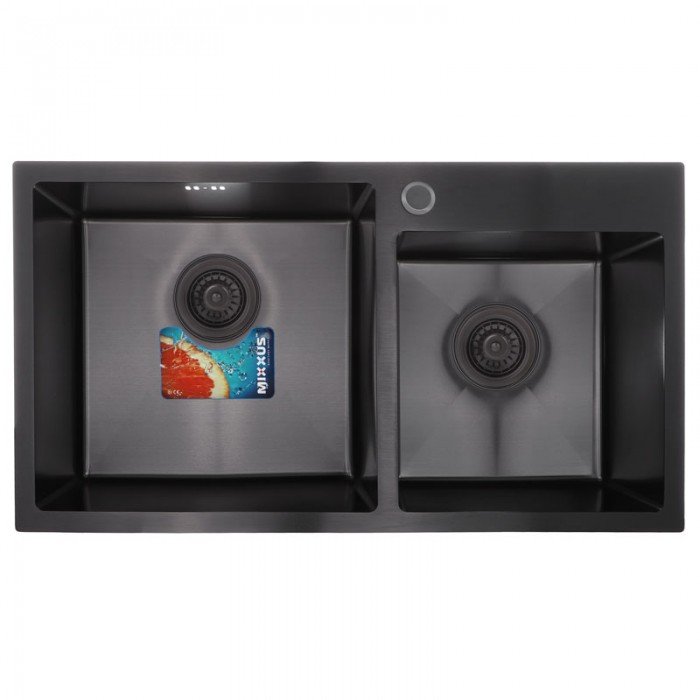 Набор Mixxus SET-7843D-220x1.0-PVD (мойка+смеситель+диспенсер) (MX0585) Набор Mixxus SET-7843D-220x1.0-PVD (мойка+смеситель+диспенсер) (MX0585)