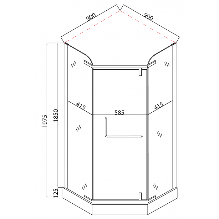 Душевая кабина с низким поддоном Mixxus LINES SCT01-90x90x198-TR CHROME прозрачное стекло 6мм (MI69 Душевая кабина с низким поддоном Mixxus LINES SCT01-90x90x198-TR CHROME прозрачное стекло 6мм (MI69