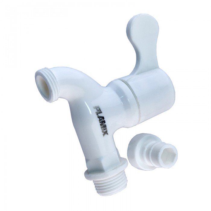 Кран для холодної води PVC (White) Plamix PVS-1/2" (PM0632) Кран для холодної води PVC (White) Plamix PVS-1/2" (PM0632)