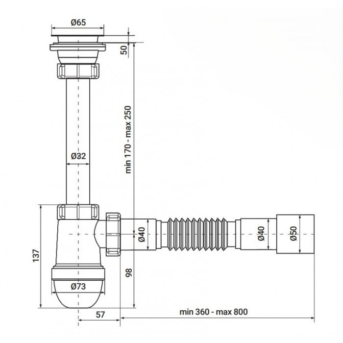 Сифон для раковини Zerix SU-03-А з ревізією (Колір білий) 1 1/4'' (ZX5083) Сифон для раковини Zerix SU-03-А з ревізією (Колір білий) 1 1/4'' (ZX5083)