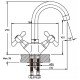 Смеситель для умывальника Haiba Dominox 274 (HB0088) Смеситель для умывальника Haiba Dominox 274 (HB0088)