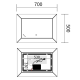 Зеркало Mixxus Premium CUBIC MR14-70x50-Reverse с Led Touch, Anti-fog, димером, регулятором яркости