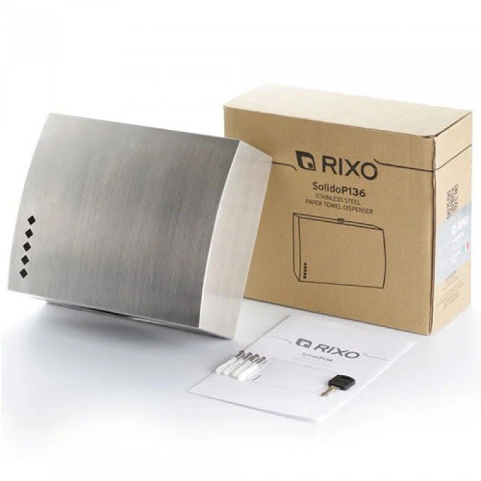 Диспенсер паперових рушників Rixo Solido P136 нержавіюча сталь (P136)