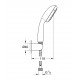 Душевой набор с держателем, 2 режима струи Grohe New Tempesta Classic (26164001) Душевой набор с держателем, 2 режима струи Grohe New Tempesta Classic (26164001)