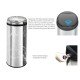 Мусорное ведро сенсорное круглое Mixxus Premium Ellipse-TC0109 Chrome-Black 9л (хром-черное) (MI708 Мусорное ведро сенсорное круглое Mixxus Premium Ellipse-TC0109 Chrome-Black 9л (хром-черное) (MI708