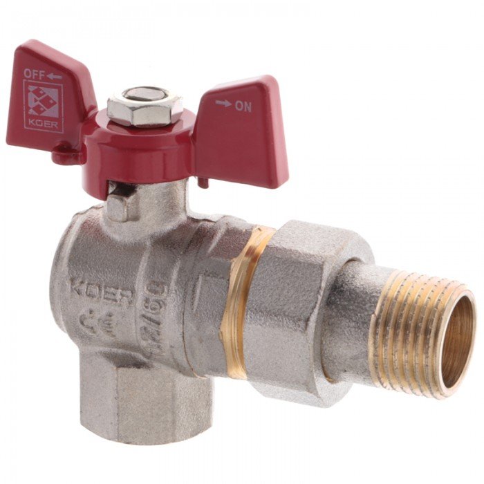 Кран с американкой 1/2" (Koer KR.228) угловой (KR0016)