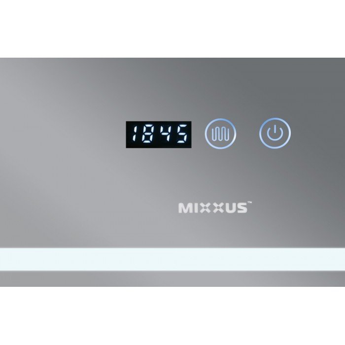 Зеркало Mixxus STYLE MR03-90x70 с Led Touch, Anti-fog, димером, регулятором яркости, часами (MI6007