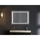 Зеркало Mixxus STYLE MR03-90x70 с Led Touch, Anti-fog, димером, регулятором яркости, часами (MI6007