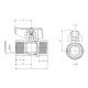 Кран шаровый ГАЗ, Roho R211-050G - 1/2" ВВ ручка "бабочка" желтая (RO0242) Кран шаровый ГАЗ, Roho R211-050G - 1/2" ВВ ручка "бабочка" желтая (RO0242)