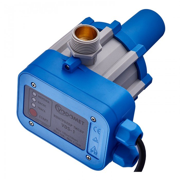 Контроллер давления Vodomet VDS-1 электронный для насоса 1,1 кВт, 1", с кабелем (VO4200)