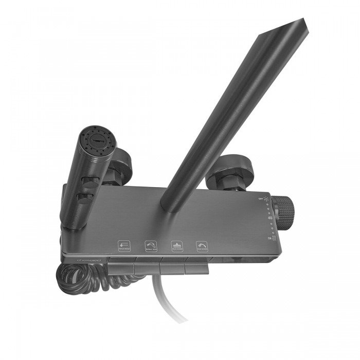 Душевая колонна Champion PBL-009-J Graphite со смесителем с кнопочным переключателем, 4 режима (CH6 Душевая колонна Champion PBL-009-J Graphite со смесителем с кнопочным переключателем, 4 режима (CH6