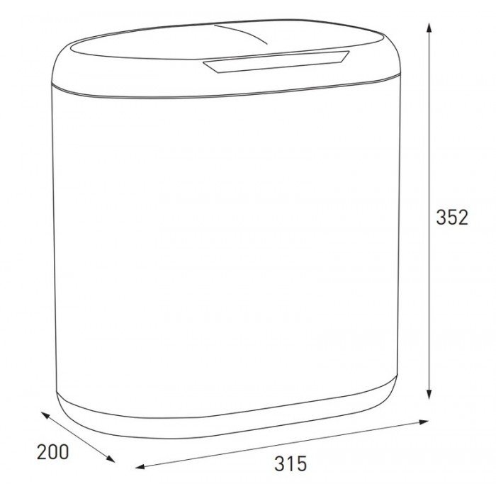 Мусорное ведро сенсорное овальное Mixxus Premium Topper-TC0112 White 12л цвет белый (MI7082) Мусорное ведро сенсорное овальное Mixxus Premium Topper-TC0112 White 12л цвет белый (MI7082)